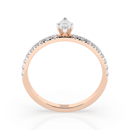 Solitaire Eternity Ring (Marquise), 0.1 ct — 101-10181/4(0.10)MARQUISE