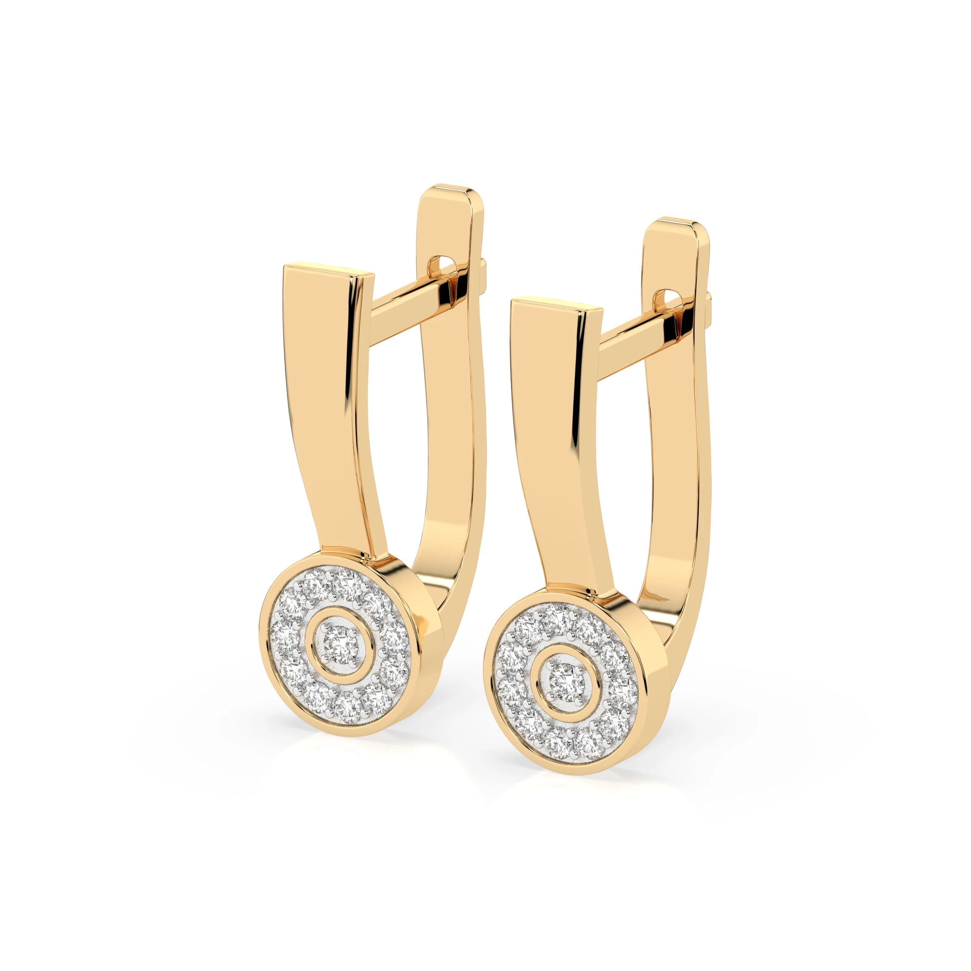Illusion Earring (Round), 0.13 ct — 102-10075