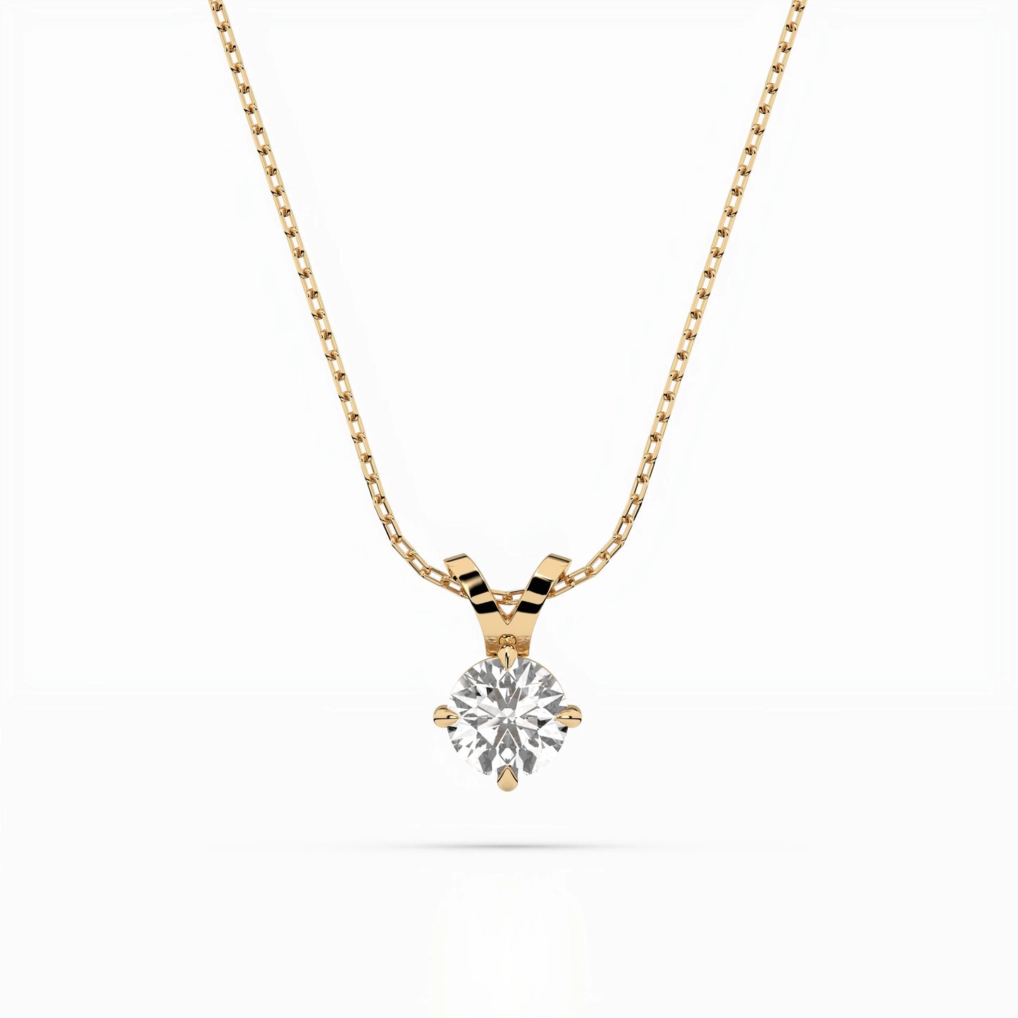 Solitaire Necklace (Round), 0.5 ct — 104-10037(5.1)