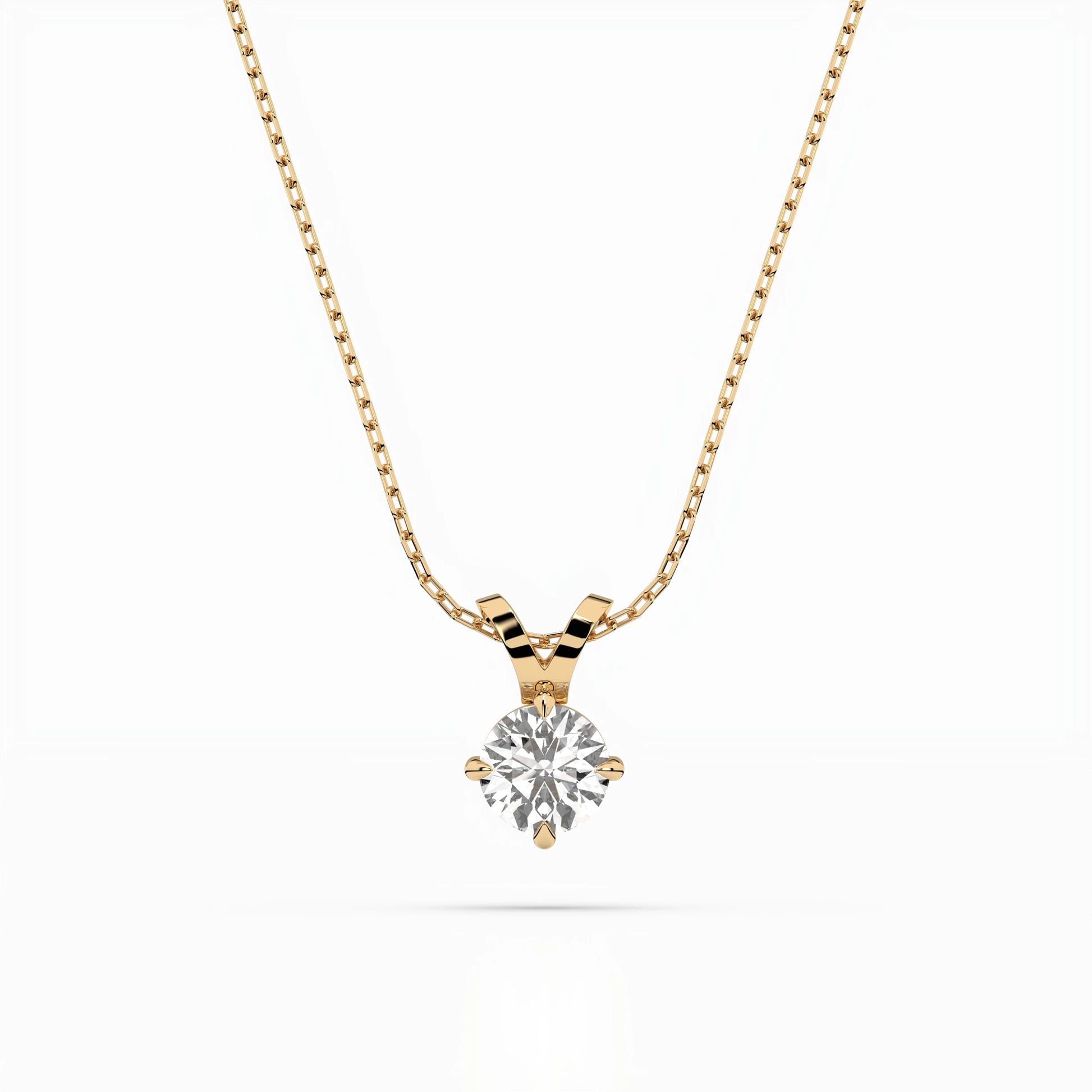 Solitaire Necklace (Round), 0.5 ct — 104-10037(5.1)