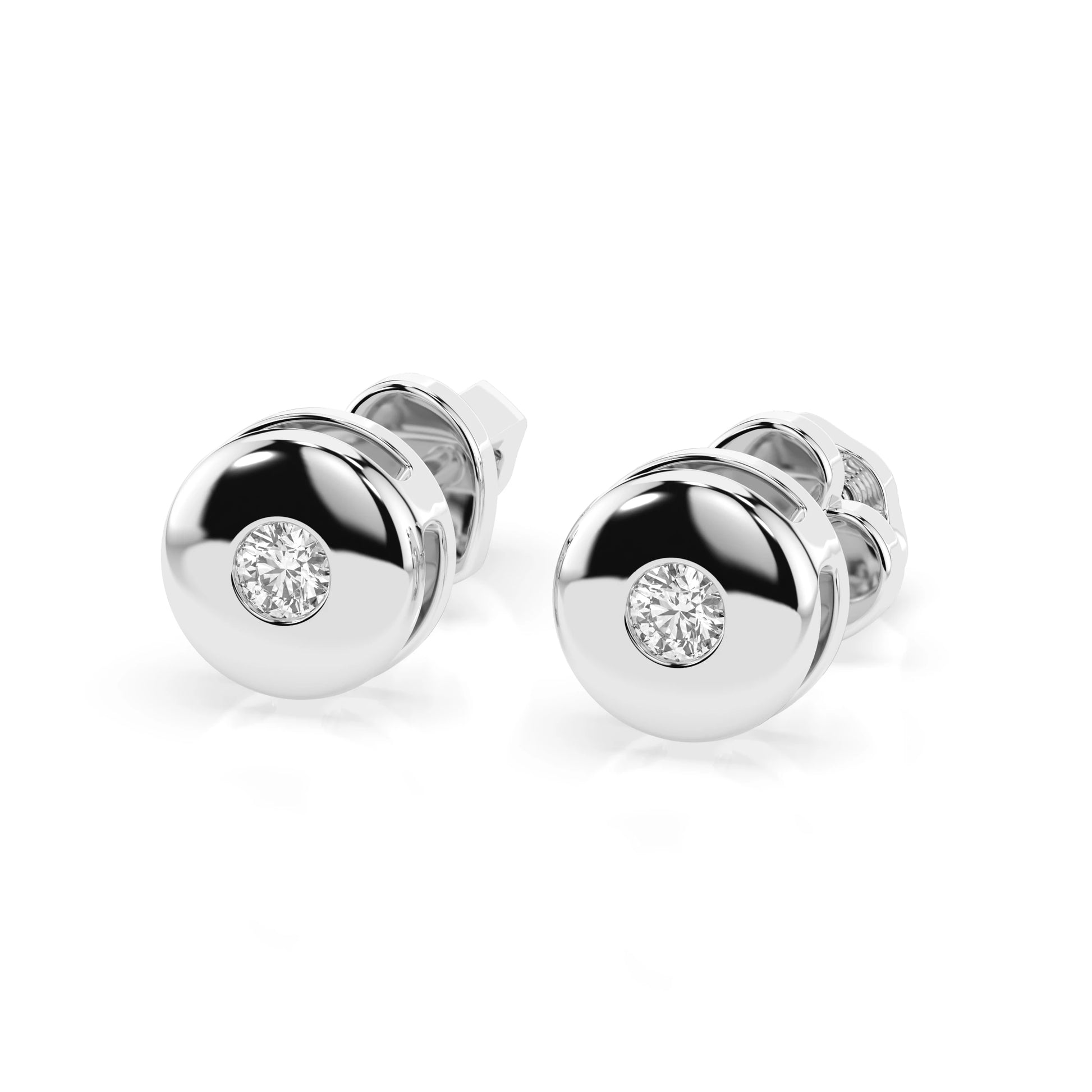 Solitaire Butterfly Earring (Round), 0.08 ct — 102-10048