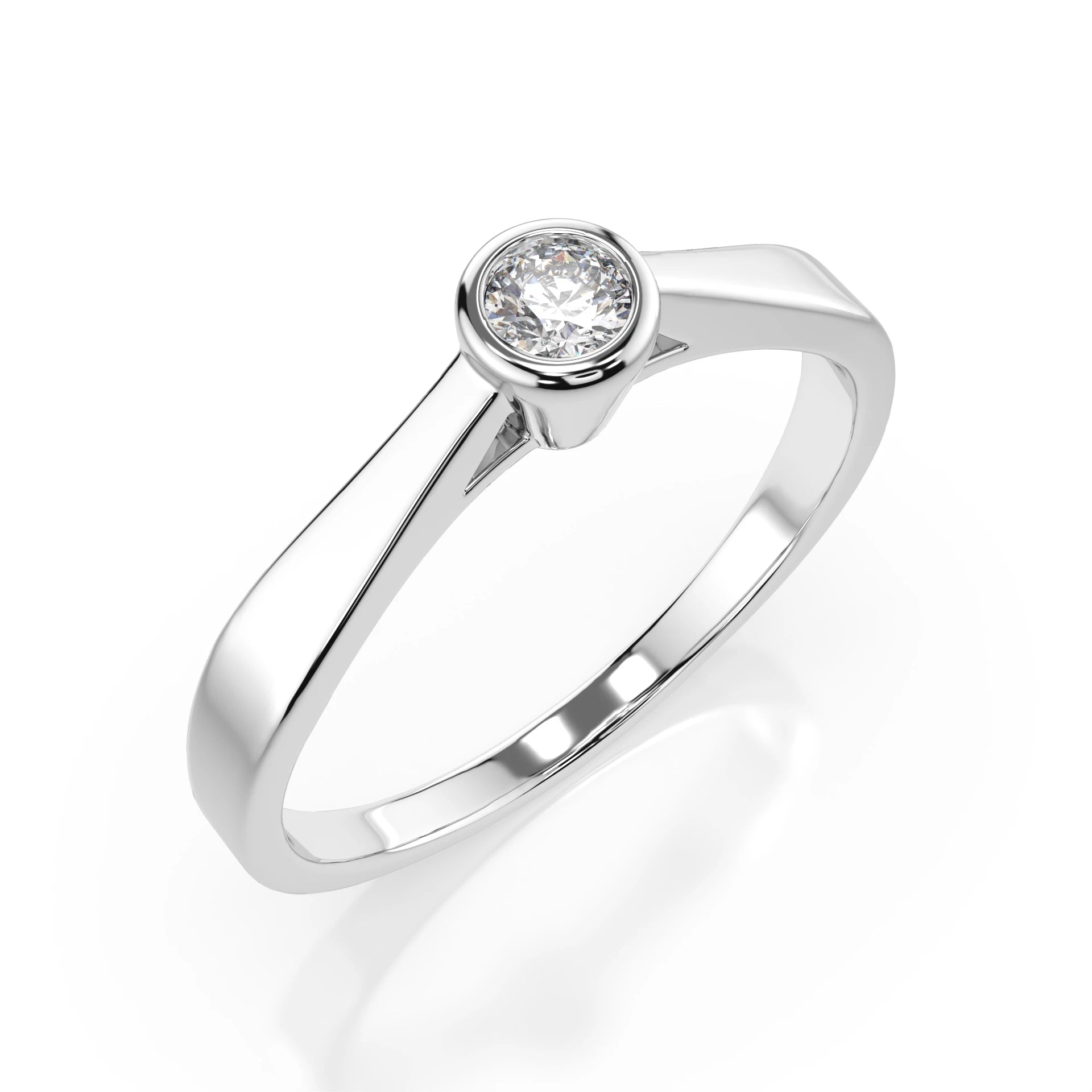 Solitaire Ring (Round), 0.15 ct — 101-10010(3.4)