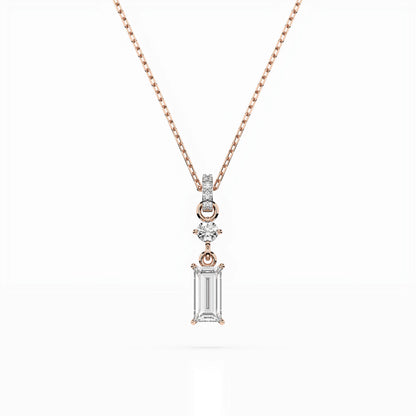 Solitaire Necklace (Baguette), 0.04 ct — 104-10071/3(0.30)BAQ