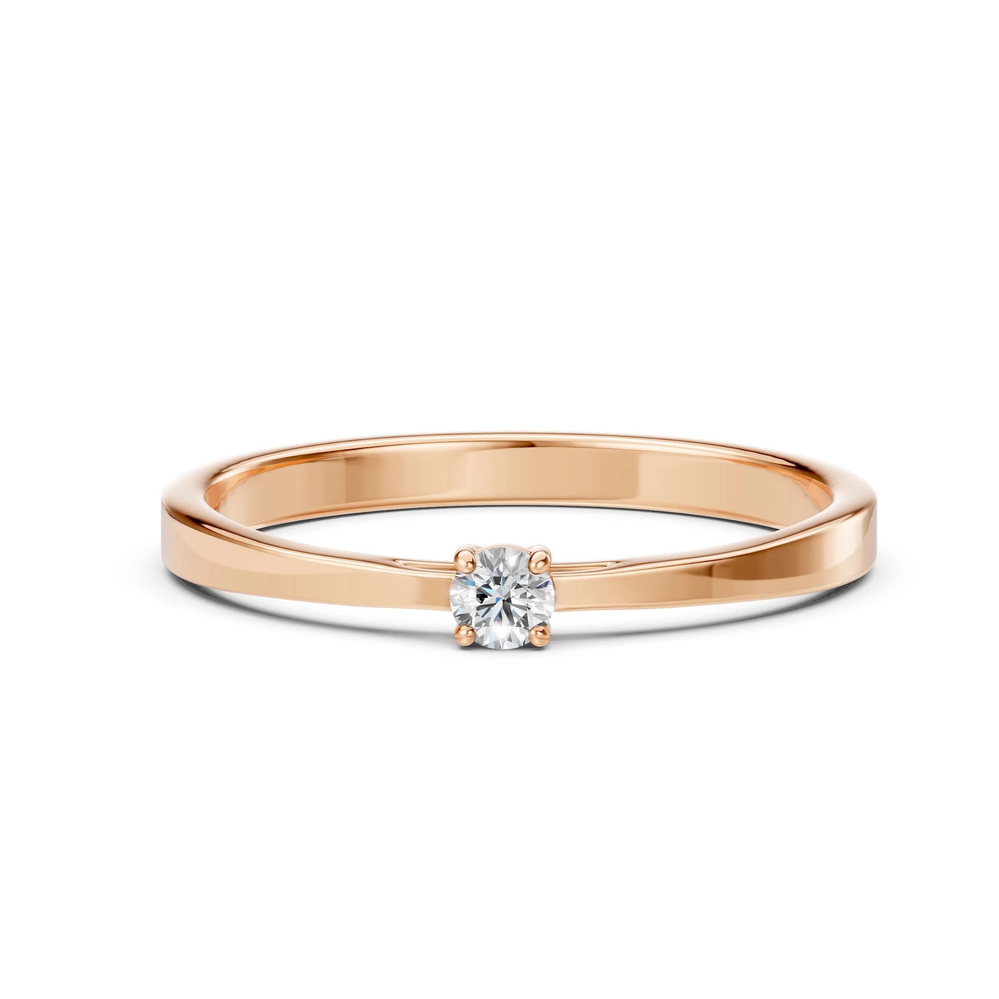 Solitaire Ring (Round), 0.1 ct — 101-10012/1(3.0)