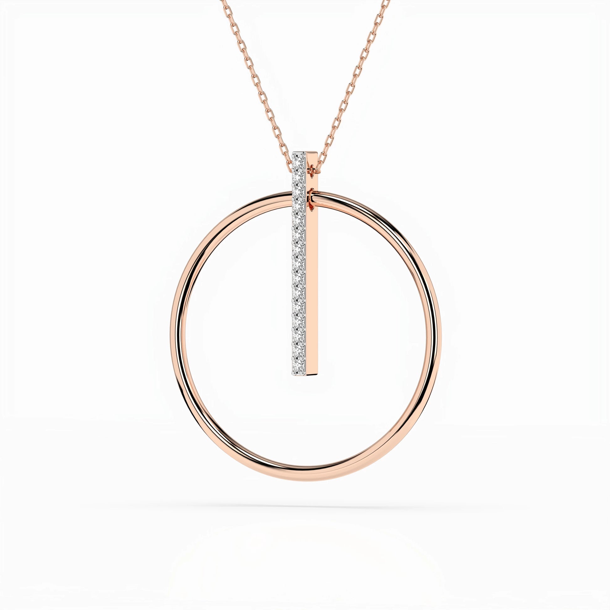 Minimalism Necklace (Round), 0.09 ct — 104-10047