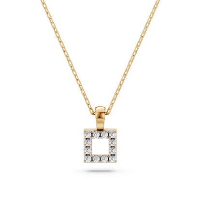 Minimalism Necklace (Round), 0.06 ct — 104-10079