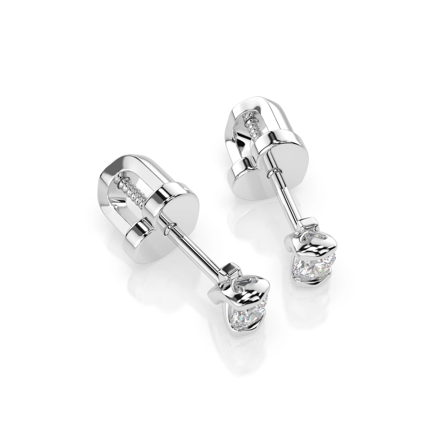Solitaire Butterfly Earring (Round), 0.12 ct — 102-10016(2.5)