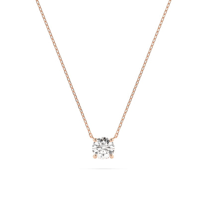 Solitaire Necklace (Round), 0.4 ct — 104-10040(4.7)