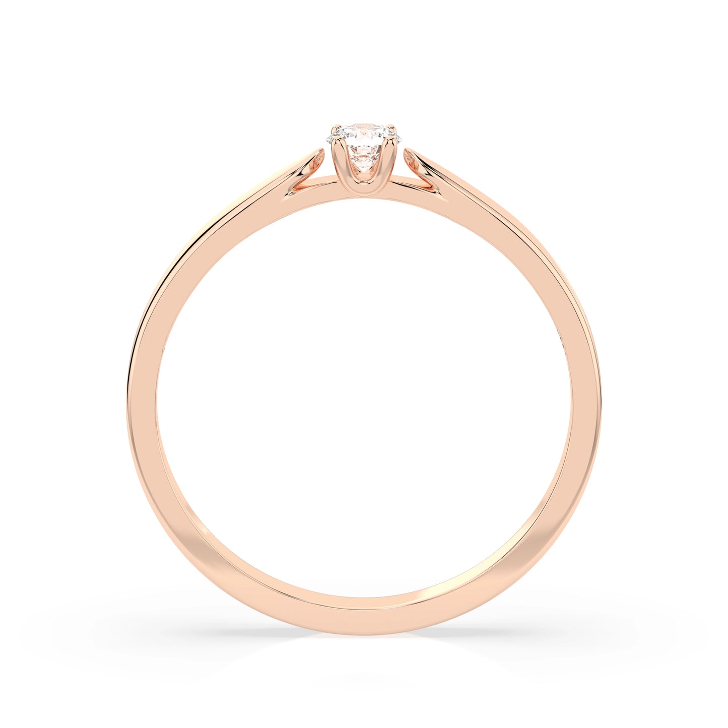 Solitaire Ring (Round), 0.08 ct — 101-10046(2.7)