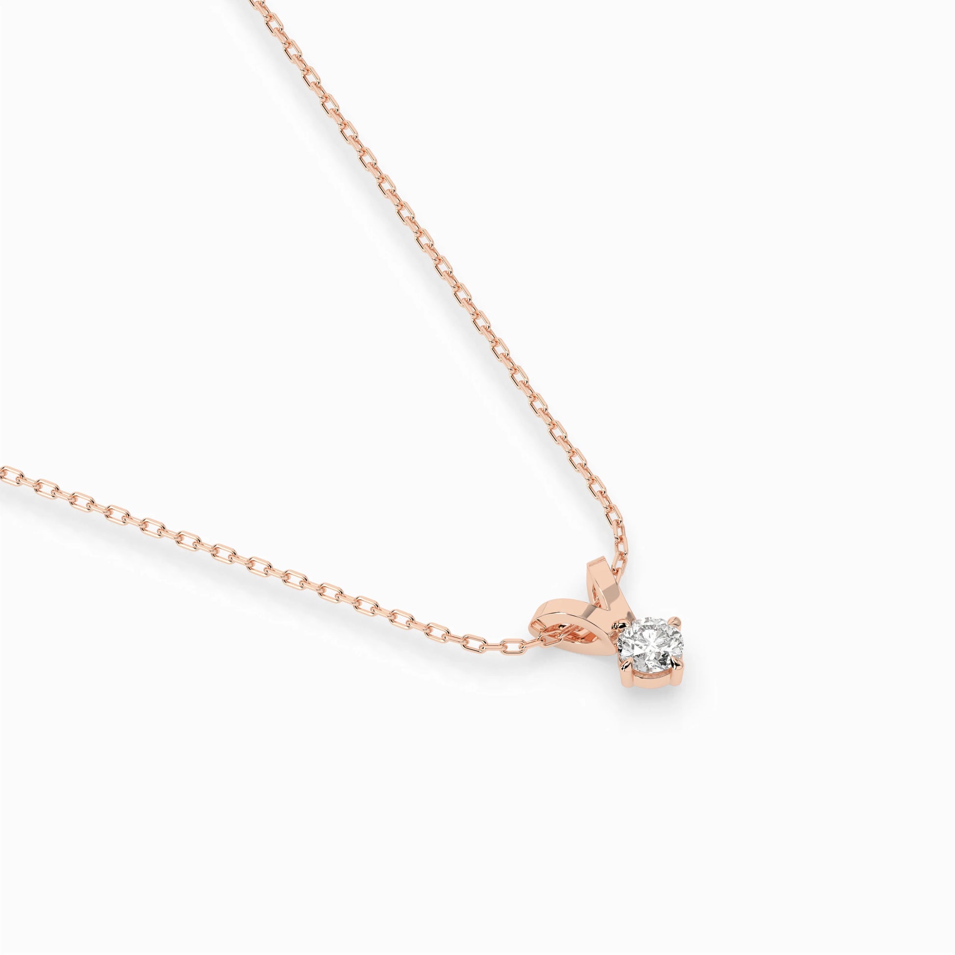 Solitaire Necklace (Round), 0.1 ct — 104-10037(3.0)