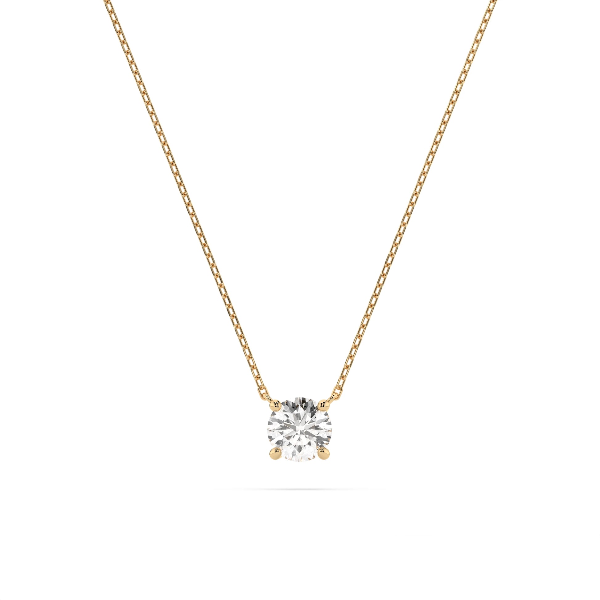 Solitaire Necklace (Round), 0.25 ct — 104-10040(4.0)