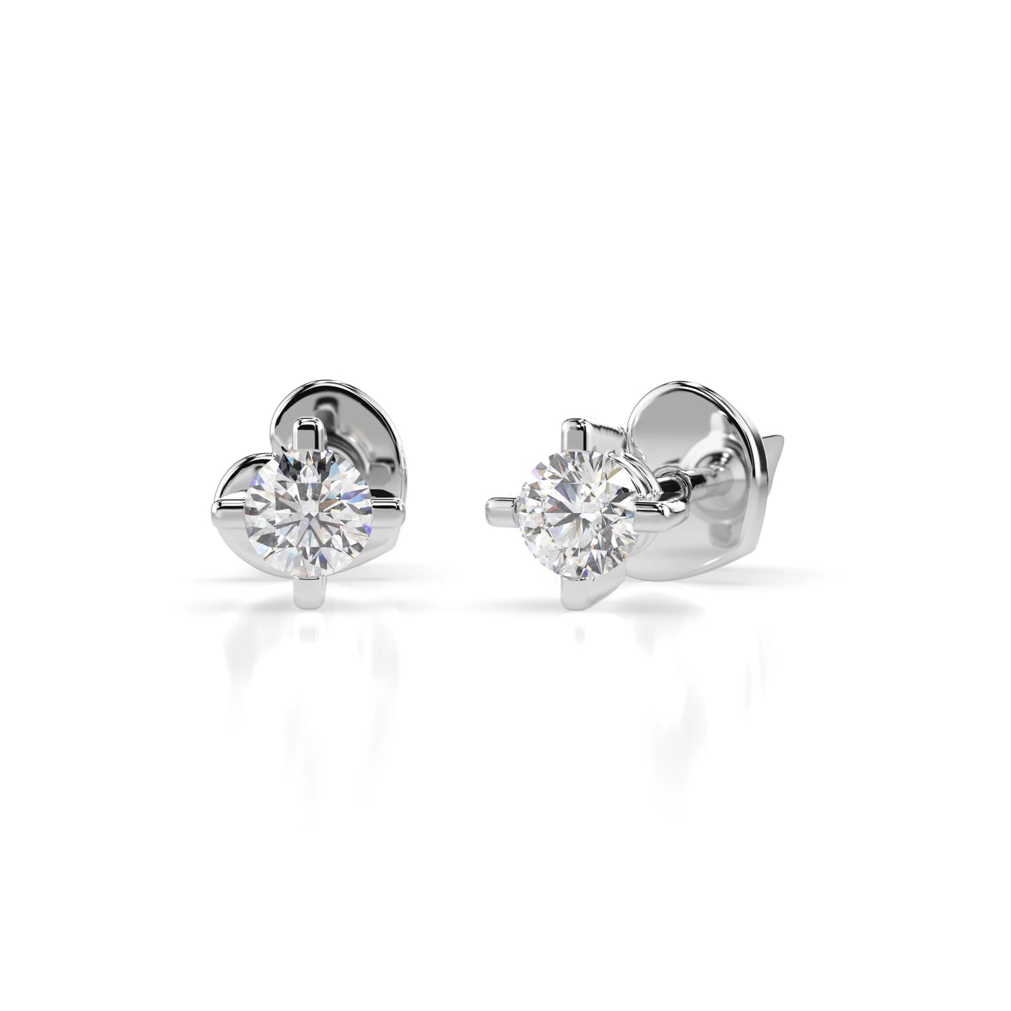 Solitaire Butterfly Earring (Round), 0.12 ct — 102-10025(2.5)