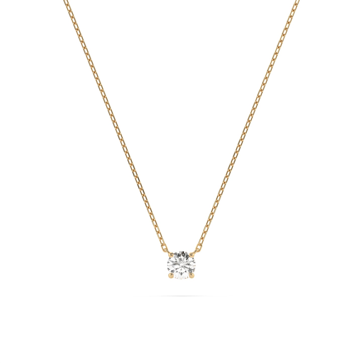 Solitaire Necklace (Round), 0.15 ct — 104-10040(3.4)