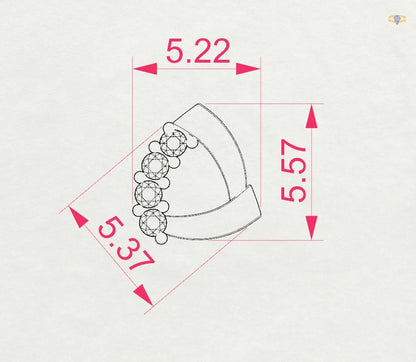 Minimalism Earring (Round), 0.05 ct — 102-10061
