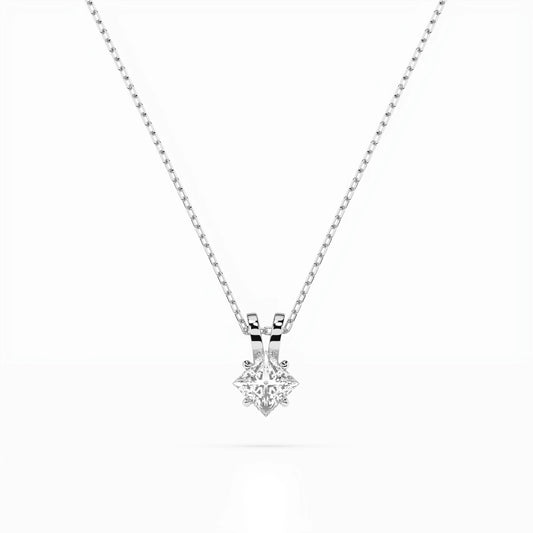 Solitaire Necklace (Princess), 0.3 ct — 104-10070(0.30)PR