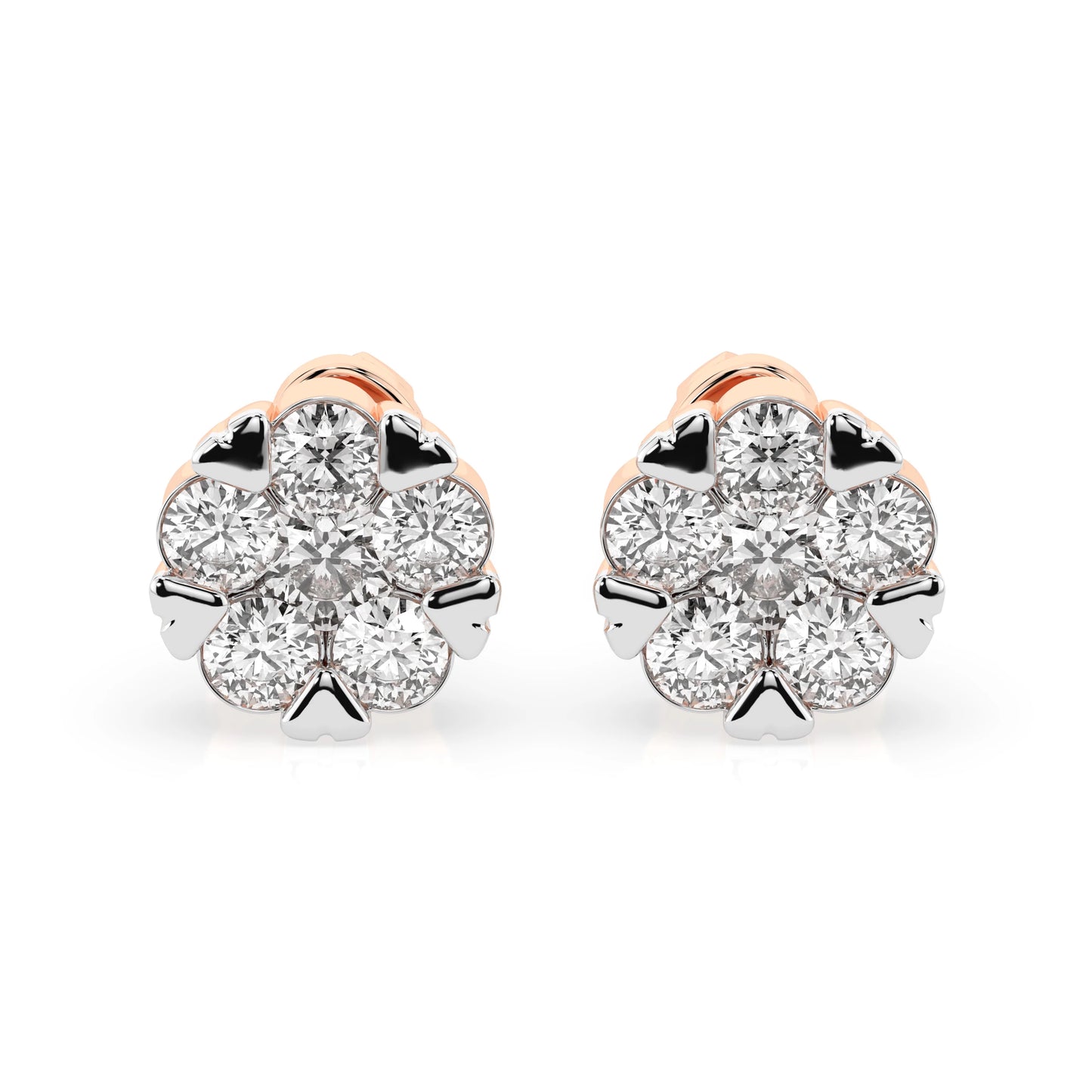 Illusion Earring (Round), 0.2 ct — 102-10015/2(3.0)