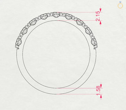 Eternity Ring (Round), 0.78 ct — 101-10044/3