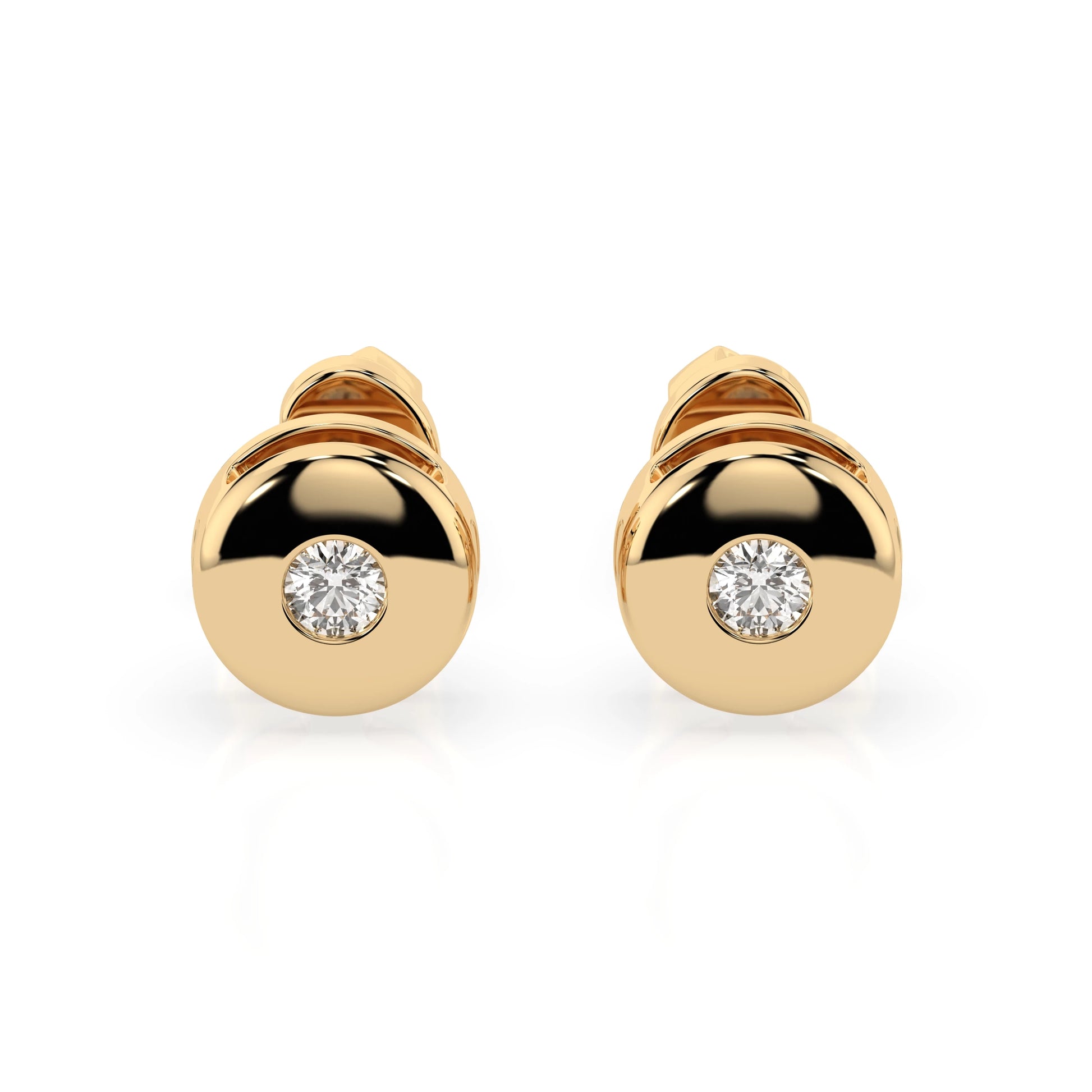 Solitaire Butterfly Earring (Round), 0.08 ct — 102-10048
