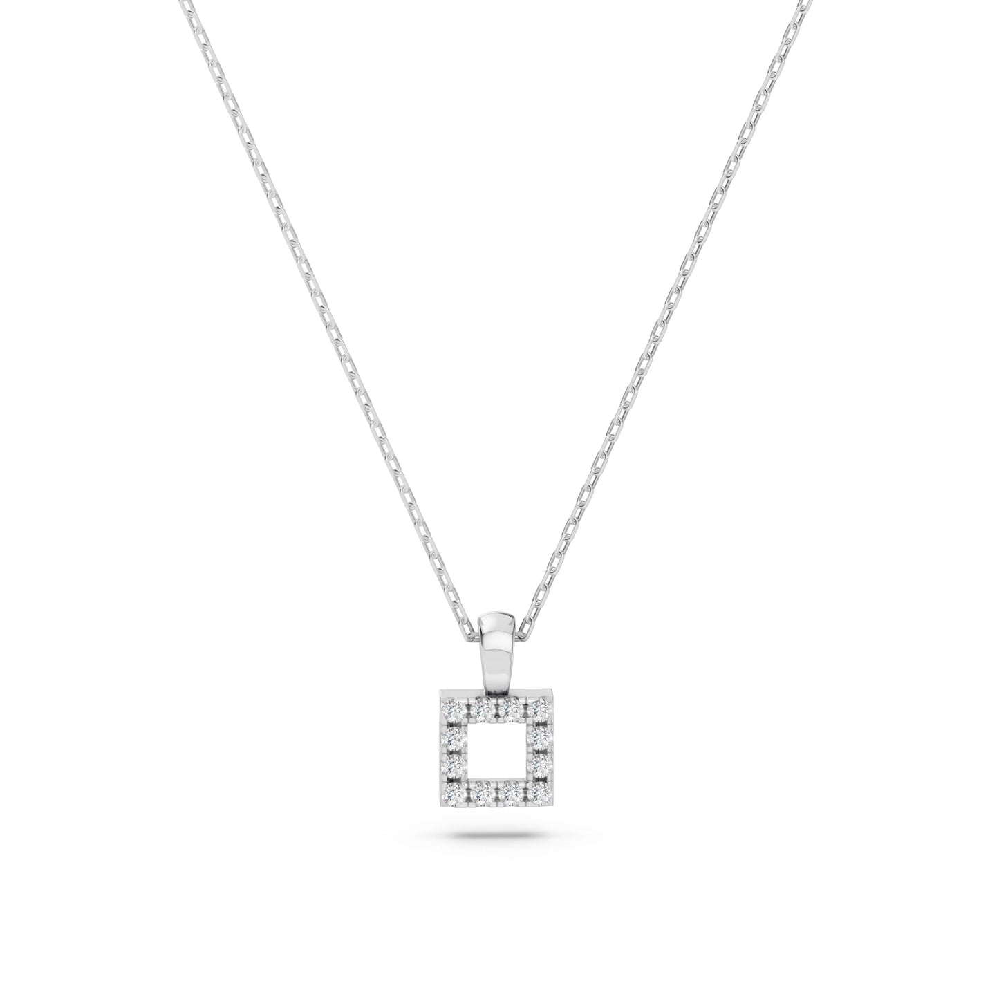 Minimalism Necklace (Round), 0.06 ct — 104-10079