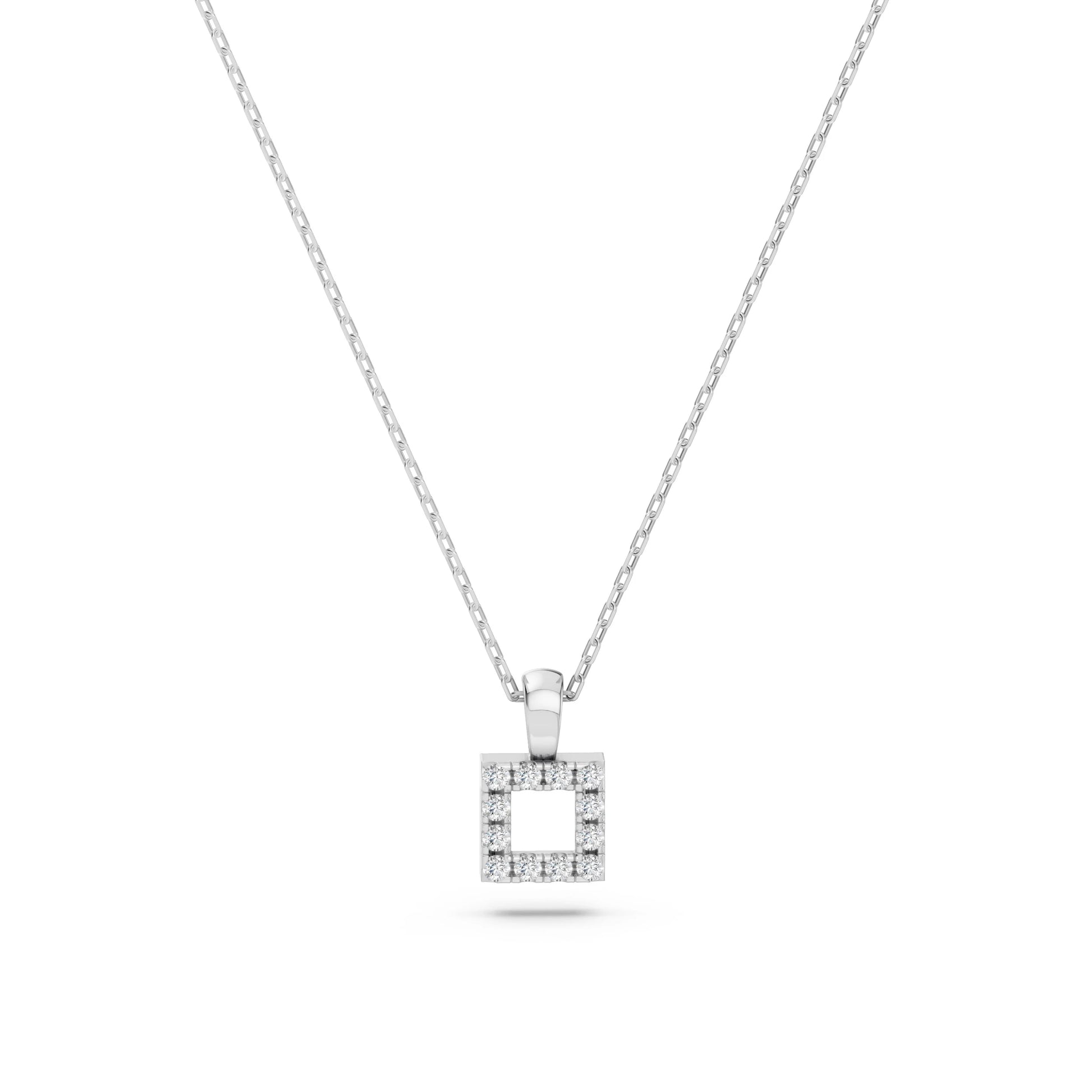 Minimalism Necklace (Round), 0.06 ct — 104-10079