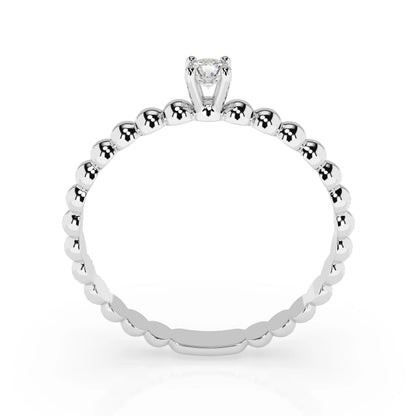 Solitaire Ring (Round), 0.08 ct — 101-10039(2.7)