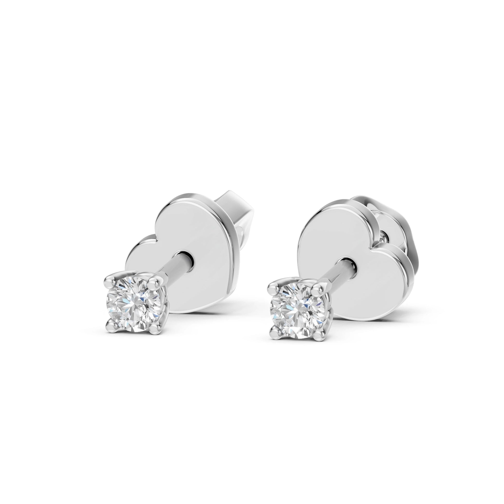 Solitaire Butterfly Earring (Round), 0.12 ct — 102-10012/1(2.5)