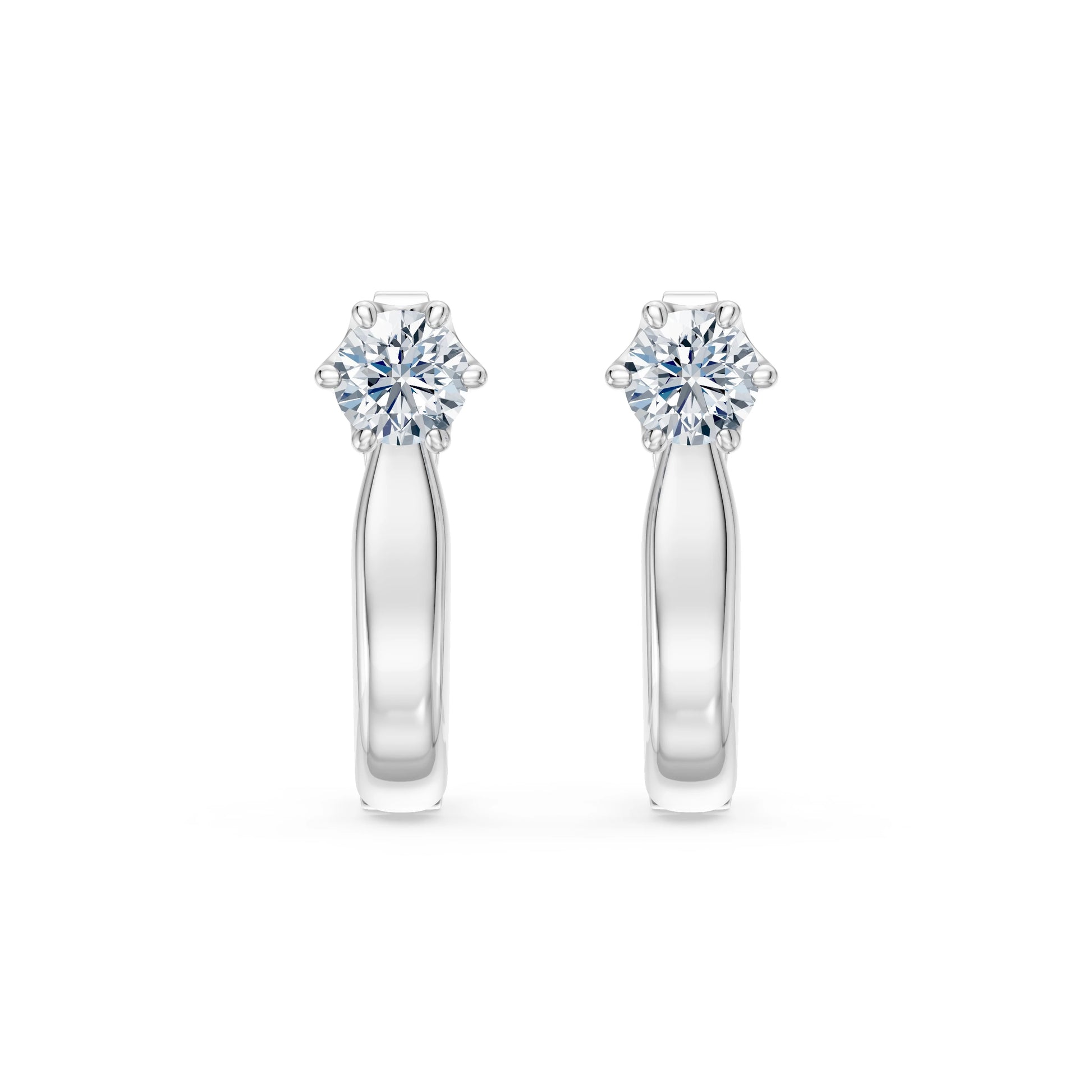 Solitaire English Lock Earring, 0.5 ct — 102-10040(4.0)