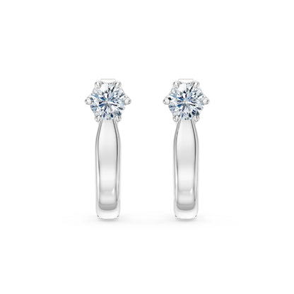 Solitaire English Lock Earring, 0.5 ct — 102-10040(4.0)