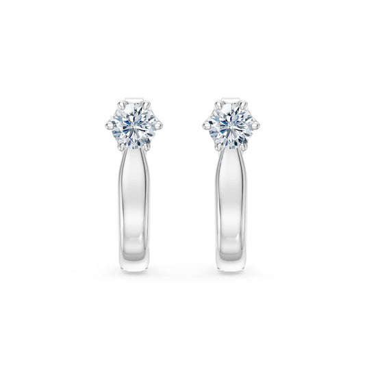 Solitaire English Lock Earring, 0.5 ct — 102-10040(4.0)