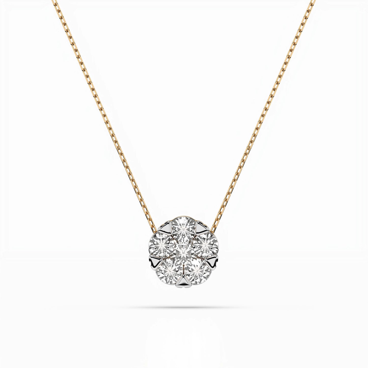 Illusion Necklace (Round), 0.15 ct — 104-10033(3.4)