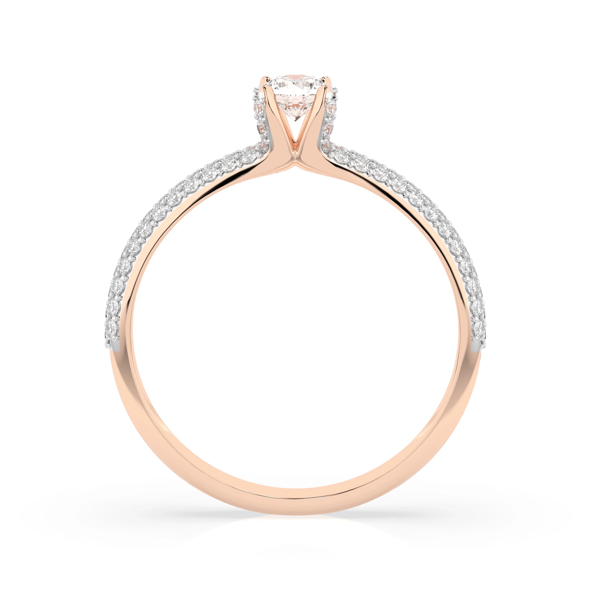 Solitaire Eternity Ring (Round), 0.17 ct — 101-10023