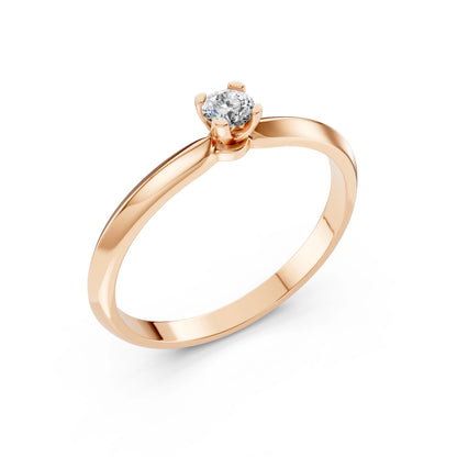 Solitaire Ring (Round), 0.1 ct — 101-10089(3.0)