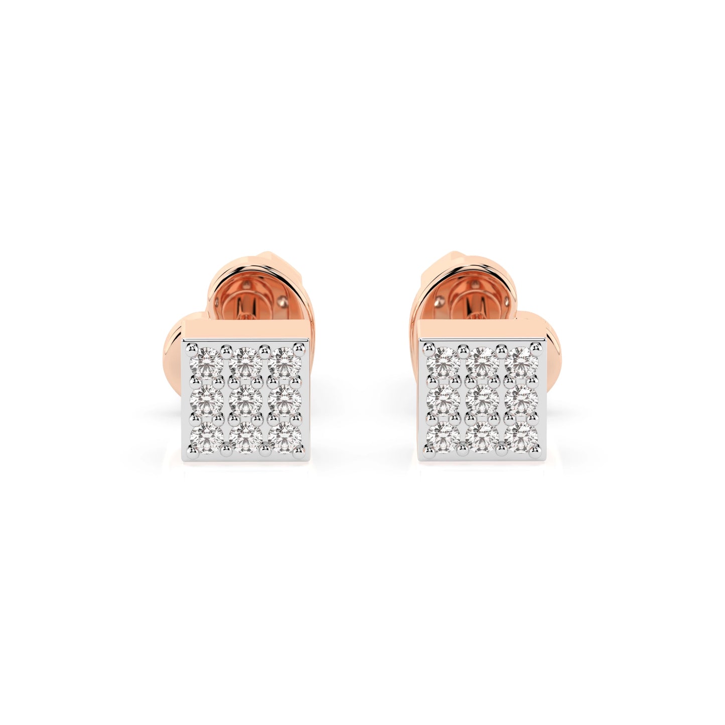 Illusion Earring (Round), 0.11 ct — 102-10063