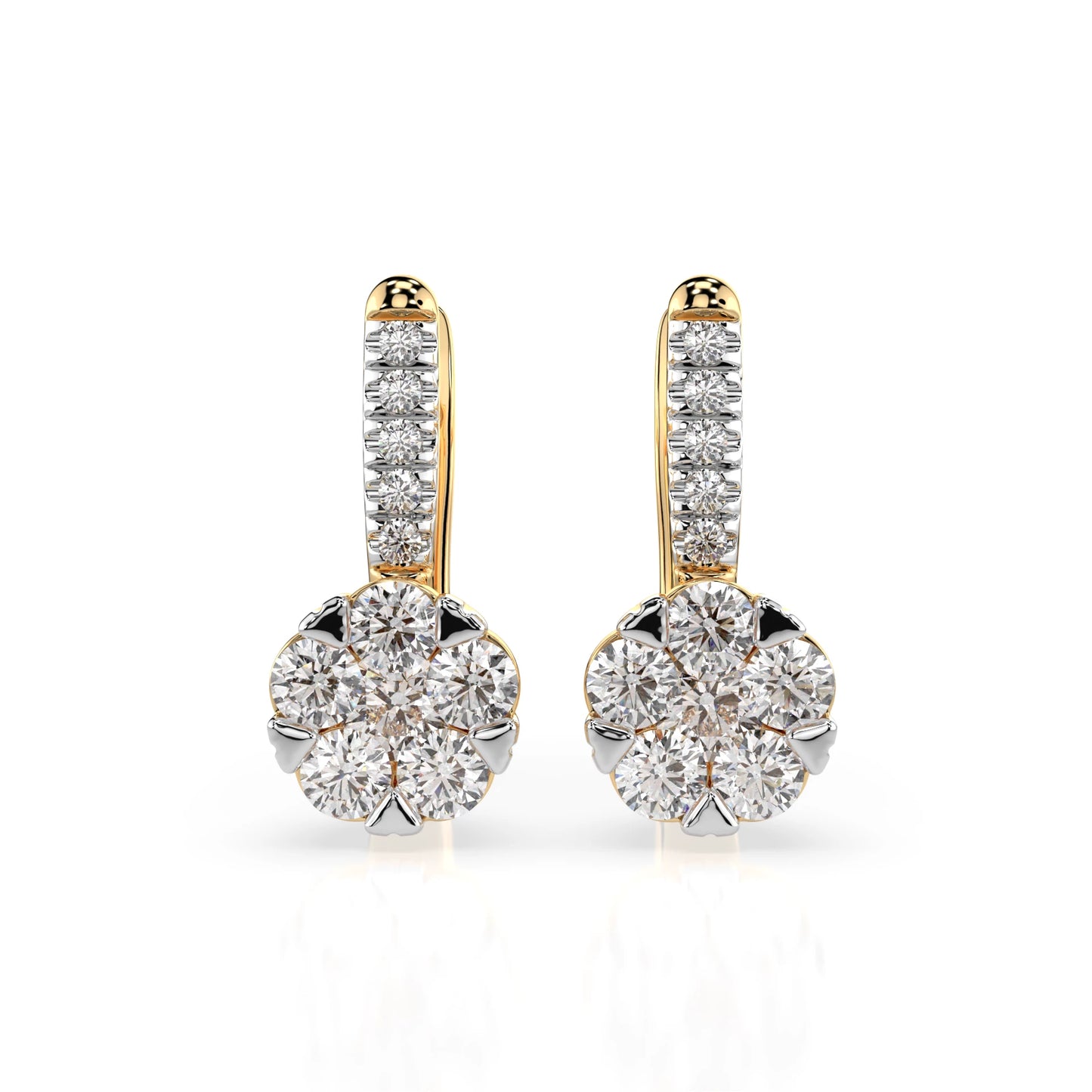 Illusion Earring (Round), 0.2 ct — 102-10015/4(3.0)