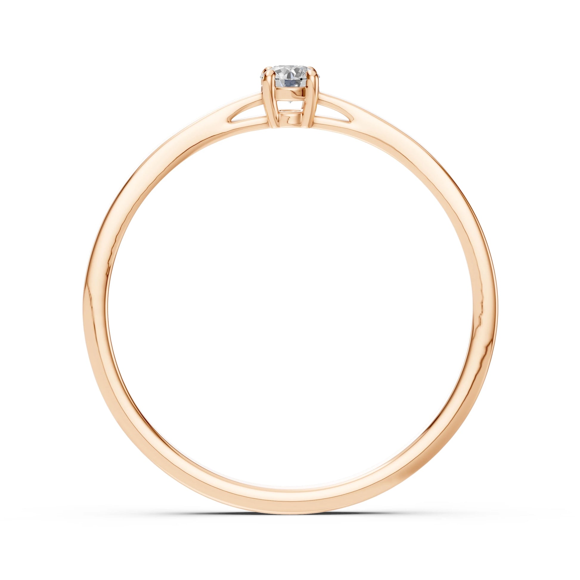Solitaire Ring (Round), 0.06 ct — 101-10012/1(2.5)