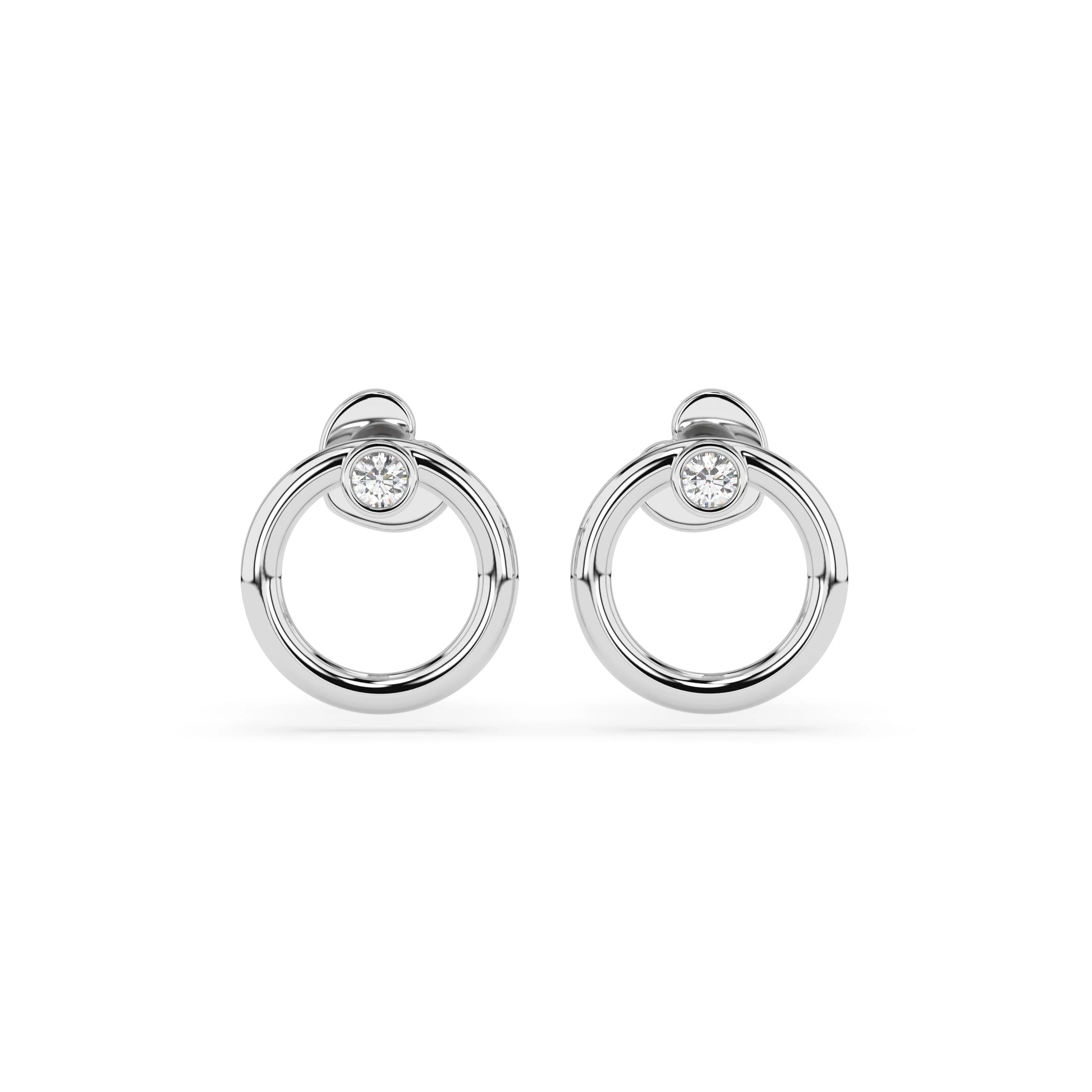 Minimalism Earring (Round), 0.06 ct — 102-10170