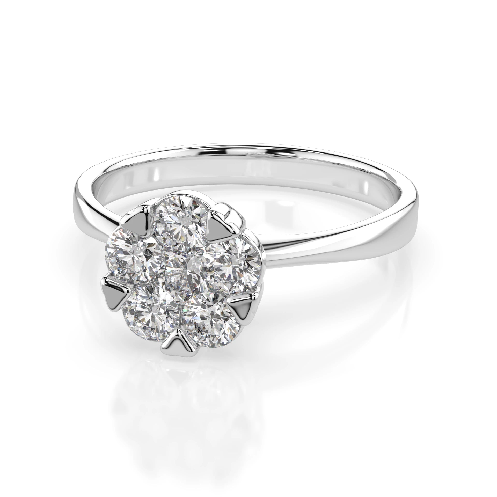 Illusion Ring (Round), 0.15 ct — 101-10015/1(3.4)