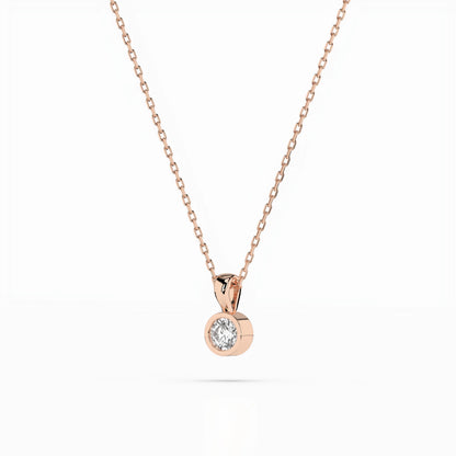 Solitaire Necklace (Round), 0.1 ct — 104-10010(3.0)