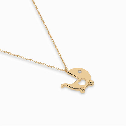 Minimalism Necklace (Round), 0.01 ct — 104-10029