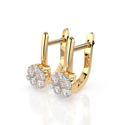Illusion Earring (Round), 0.2 ct — 102-10015/1(3.0)