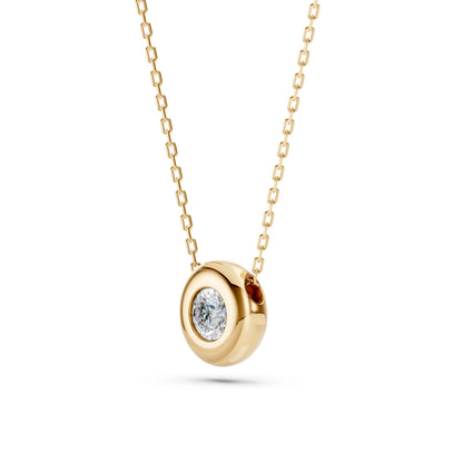 Solitaire Necklace (Round), 0.15 ct — 104-10007(3.4)