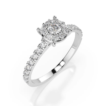 Solitaire Eternity Ring (Round), 0.1 ct — 101-10017(3.0)