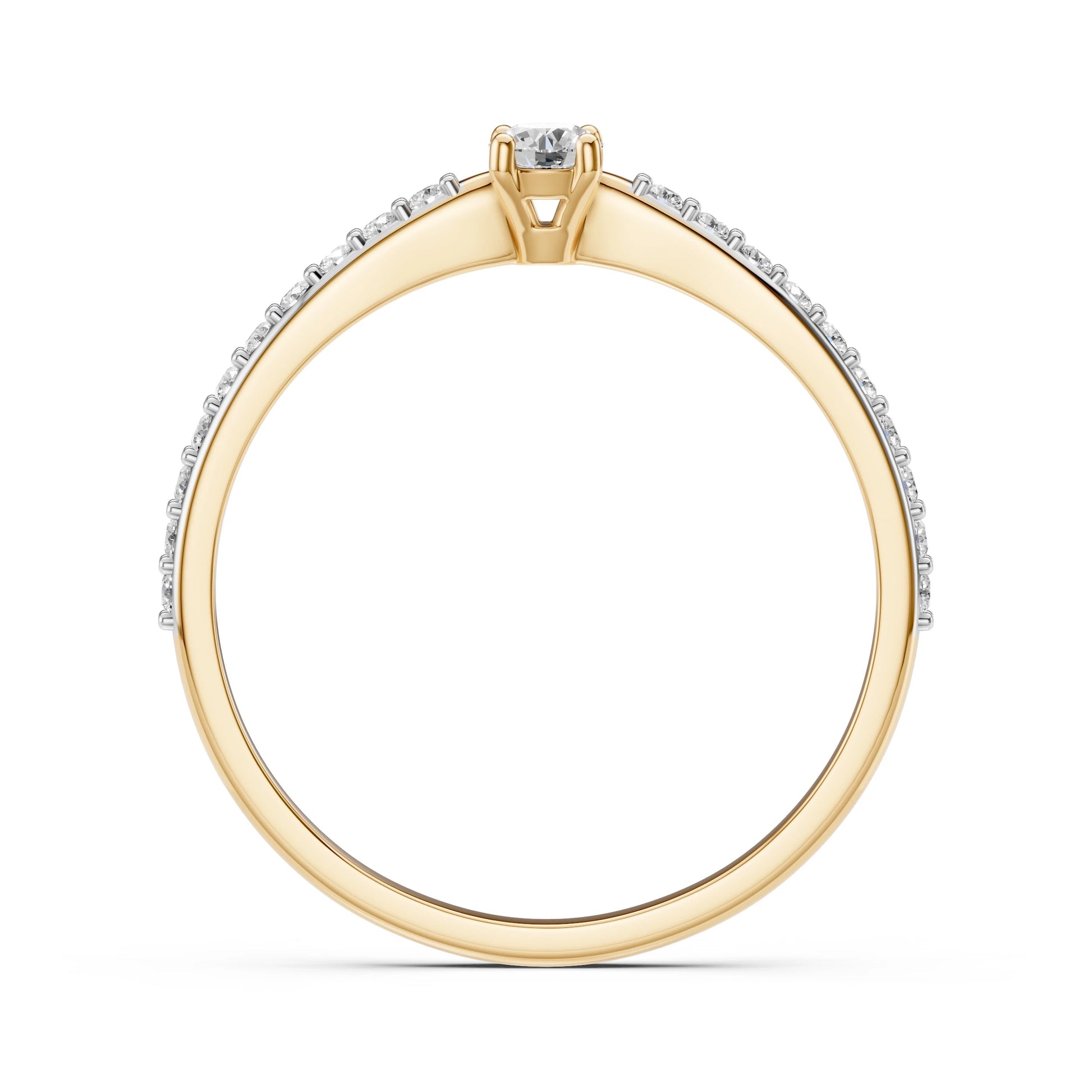 Solitaire Eternity Ring (Round), 0.1 ct — 101-10116/2(3.0)