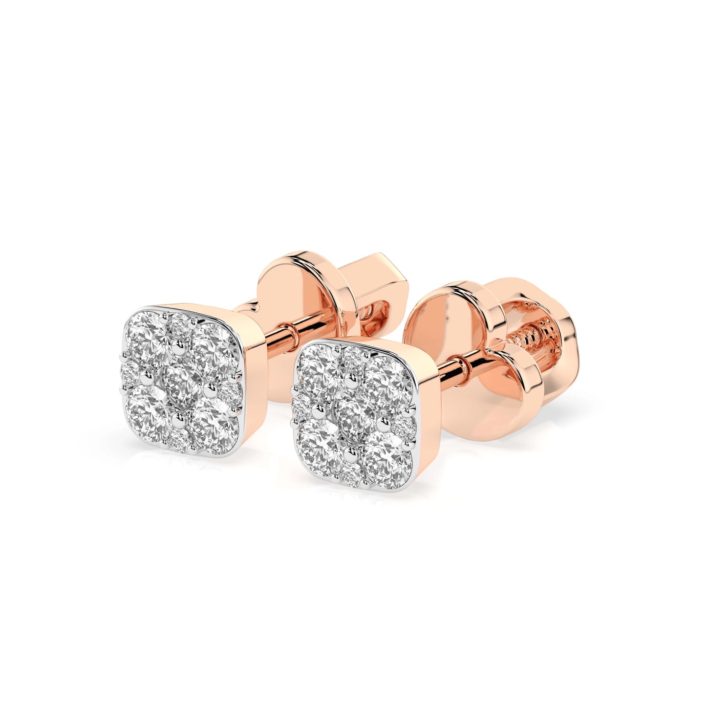 Illusion Earring (Round), 0.06 ct — 102-10107