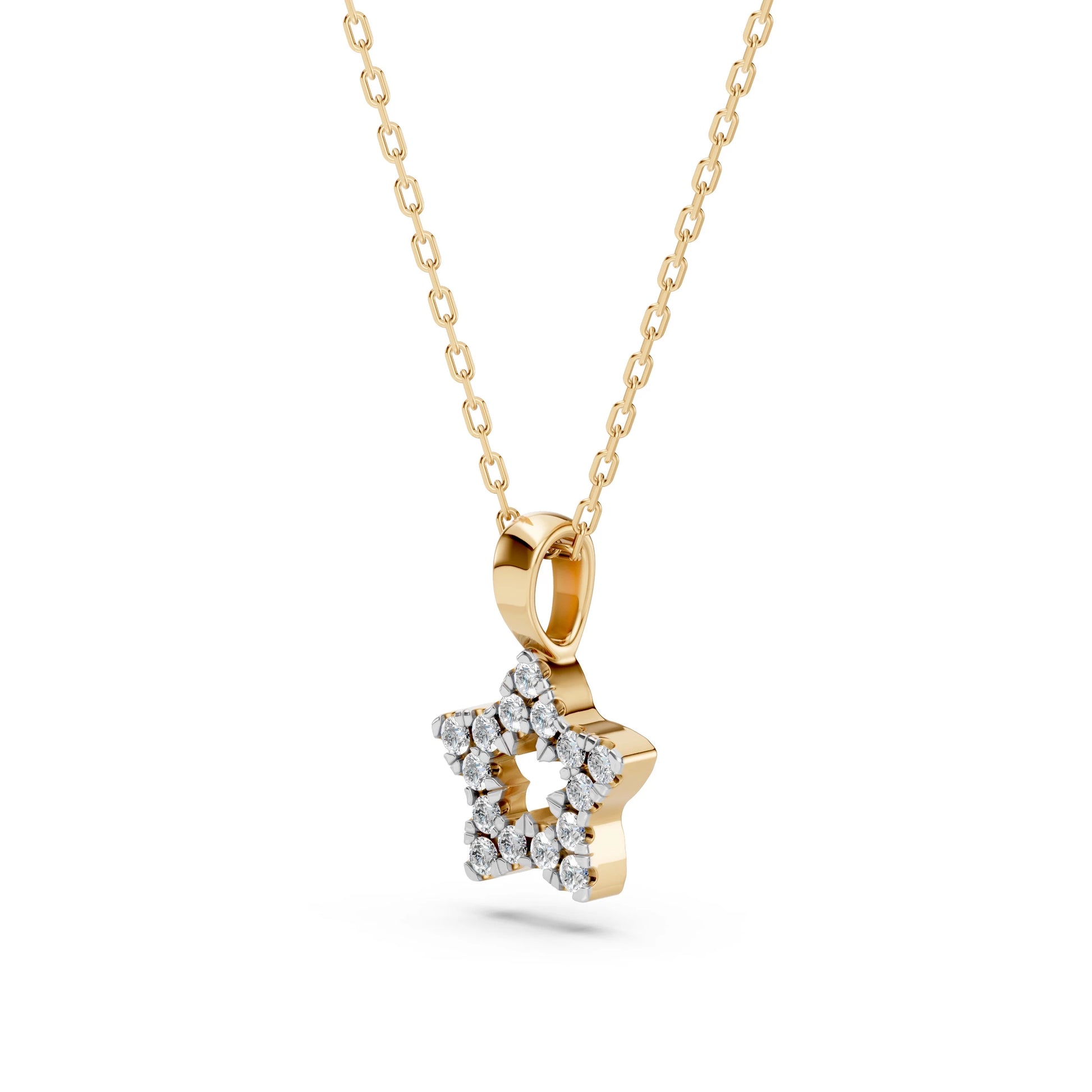 Minimalism Necklace (Round), 0.08 ct — 104-10078