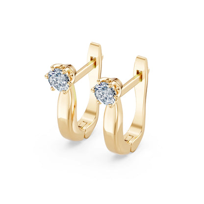 Solitaire English Lock Earring, 0.5 ct — 102-10040(4.0)