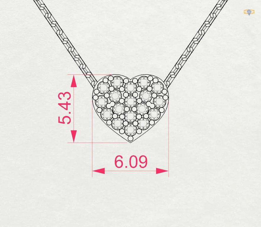 Illusion Necklace (Round), 0.09 ct — 104-10059