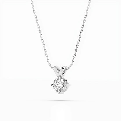 Solitaire Necklace (Round), 0.4 ct — 104-10037(4.7)