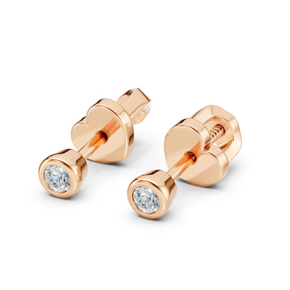 Solitaire Butterfly Earring (Round), 0.09 ct — 102-10010(2.3)