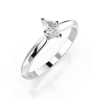 Solitaire Ring (Marquise), 0.15 ct — 101-10181/1(0.15)MARQUISE